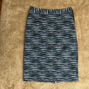 Blue and Green Multi Colored Striped The Limited Skirt Size 2